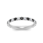Load image into Gallery viewer, 0.50-ct-simple-pave-wedding-band-with-black-diamond-in-FDENS1425BGBLACK-NL-WG
