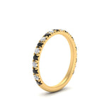 Load image into Gallery viewer, 0.50-ct-simple-pave-wedding-band-with-black-diamond-in-FDENS1425BGBLACK-NL-YG
