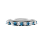 Load image into Gallery viewer, 0.50-ct-simple-pave-wedding-band-with-blue-topaz-in-FDENS1425BGICBLTO-NL-WG
