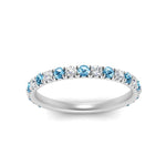 Load image into Gallery viewer, 0.50-ct-simple-pave-wedding-band-with-blue-topaz-in-FDENS1425BGICBLTO-NL-WG
