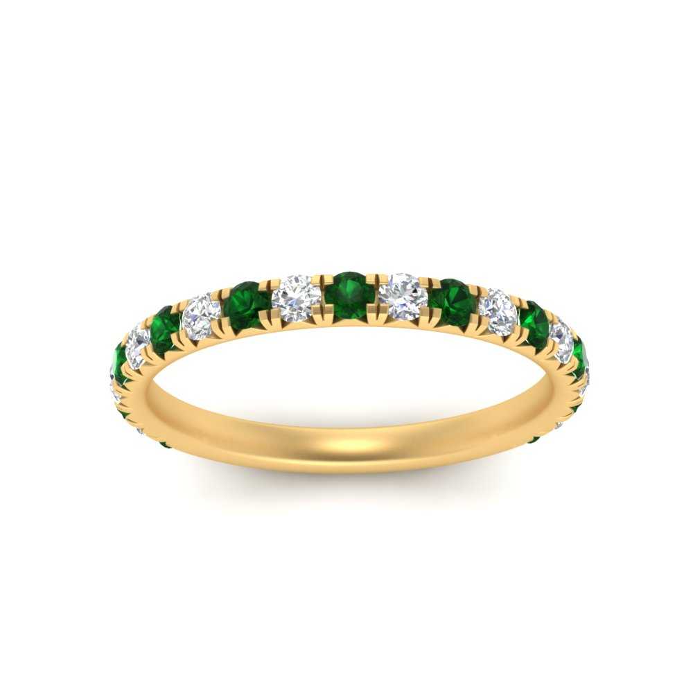 0.50-ct-simple-pave-wedding-band-with-emerald-in-FDENS1425BGEMGR-NL-YG
