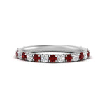 Load image into Gallery viewer, 0.50-ct-simple-pave-wedding-band-with-ruby-in-FDENS1425BGRUDR-NL-WG
