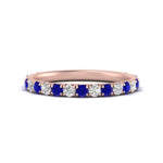 Load image into Gallery viewer, 0.50-ct-simple-pave-wedding-band-with-sapphire-in-FDENS1425BGSABL-NL-RG
