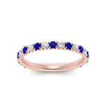 Load image into Gallery viewer, 0.50-ct-simple-pave-wedding-band-with-sapphire-in-FDENS1425BGSABL-NL-RG
