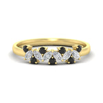 Load image into Gallery viewer, 0.50-ct-vintage-black-diamond-wedding-bands-for-women-in-yellow-gold-fdw2308gblacksleep-0.50ct-nl-yg
