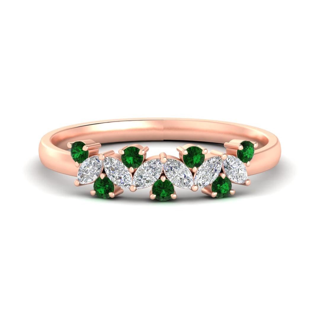 0.50-ct-vintage-emerald-wedding-bands-for-women-in-rose-gold-fdw2308gemgrsleep-0.50ct-nl-rg