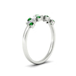 Load image into Gallery viewer, 0.50-ct-vintage-emerald-wedding-bands-for-women-in-white-gold-fdw2308gemgrangle2-0.50ct-nl-wg
