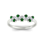 Load image into Gallery viewer, 0.50-ct-vintage-emerald-wedding-bands-for-women-in-white-gold-fdw2308gemgrangle5-0.50ct-nl-wg
