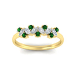 Load image into Gallery viewer, 0.50-ct-vintage-emerald-wedding-bands-for-women-in-yellow-gold-fdw2308gemgrangle5-0.50ct-nl-yg
