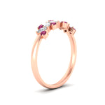 Load image into Gallery viewer, 0.50-ct-vintage-pink-sapphire-wedding-bands-for-women-in-rose-gold-fdw2308gsadrpiangle2-0.50ct-nl-rg
