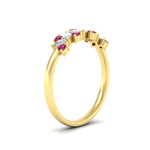Load image into Gallery viewer, 0.50-ct-vintage-pink-sapphire-wedding-bands-for-women-in-yellow-gold-fdw2308gsadrpiangle2-0.50ct-nl-yg
