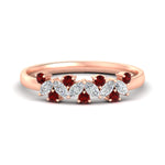 Load image into Gallery viewer, 0.50-ct-vintage-ruby-wedding-bands-for-women-in-rose-gold-fdw2308grudrsleep-0.50ct-nl-rg
