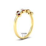 Load image into Gallery viewer, 0.50-ct-vintage-ruby-wedding-bands-for-women-in-yellow-gold-fdw2308grudrangle2-0.50ct-nl-yg-hw
