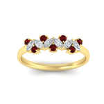 Load image into Gallery viewer, 0.50-ct-vintage-ruby-wedding-bands-for-women-in-yellow-gold-fdw2308grudrangle5-0.50ct-nl-yg
