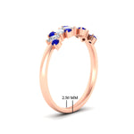 Load image into Gallery viewer, 0.50-ct-vintage-sapphire-wedding-bands-for-women-in-rose-gold-fdw2308gsablangle2-0.50ct-nl-rg-hw
