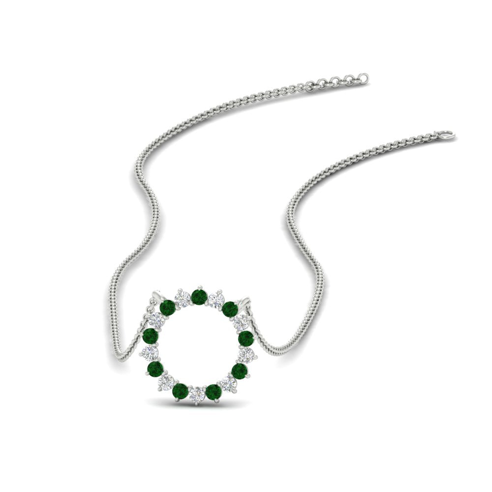 0.50-ct.-circle-emerald-anniversary-pendant-in-FDPD11271GEMGR-0.50CT -NL-WG