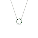 Load image into Gallery viewer, 0.50-ct.-circle-emerald-anniversary-pendant-in-FDPD11271GEMGR-0.50CT -NL-WG
