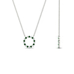 Load image into Gallery viewer, 0.50-ct.-circle-emerald-anniversary-pendant-in-FDPD11271GEMGR-0.50CT -NL-WG
