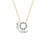 Load image into Gallery viewer, 0.50-ct.-circle-emerald-anniversary-pendant-in-FDPD11271GEMGR-0.50CT -NL-YG
