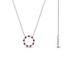 Load image into Gallery viewer, 0.50-ct.-circle-pink-sapphire-anniversary-pendant-in-FDPD11271GSADRPI-0.50CT -NL-WG

