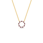Load image into Gallery viewer, 0.50-ct.-circle-pink-sapphire-anniversary-pendant-in-FDPD11271GSADRPI-0.50CT -NL-YG
