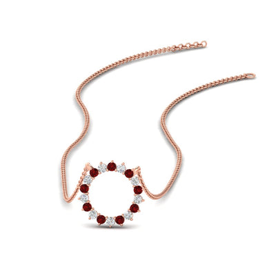 14k Rose Gold / Ruby / Lab Grown