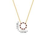 Load image into Gallery viewer, 0.50-ct.-circle-ruby-anniversary-pendant-in-FDPD11271GRUDR-0.50CT -NL-YG

