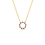 Load image into Gallery viewer, 0.50-ct.-circle-ruby-anniversary-pendant-in-FDPD11271GRUDR-0.50CT -NL-YG
