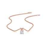 Load image into Gallery viewer, 0.50-ct.-diamond-sparkling-princess-cut-solitaire-necklace-in-rose-gold-FDPD8469ANGLE4-PR-0.50-RG