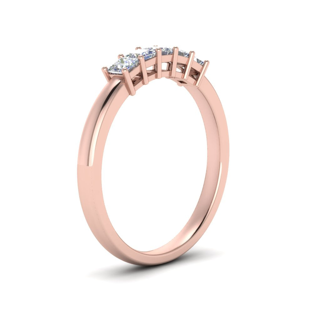 0.50-ct.-princess-cut-5-stone-anniversary-band-in-rose-gold-FD8008PRB 0.50CT-NL-RG