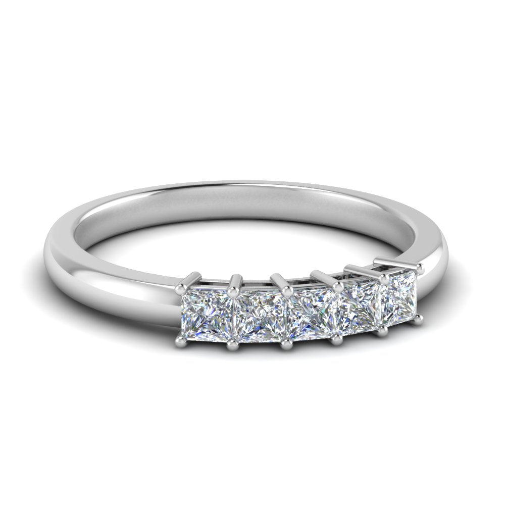 0.50-ct.-princess-cut-5-stone-anniversary-band-in-white-gold-FD8008PRB 0.50CT-NL-WG