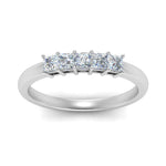 Load image into Gallery viewer, 0.50-ct.-princess-cut-5-stone-anniversary-band-in-white-gold-FD8008PRB 0.50CT-NL-WG
