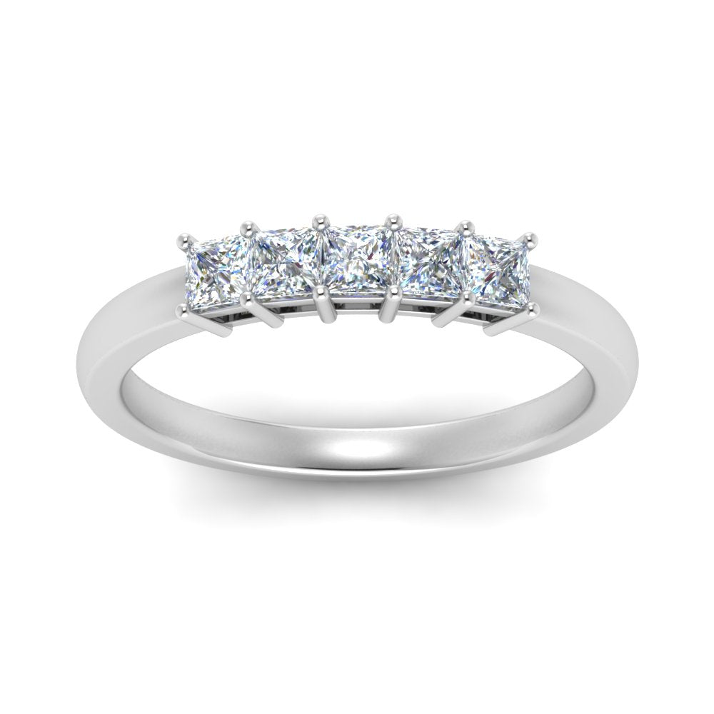 0.50-ct.-princess-cut-5-stone-anniversary-band-in-white-gold-FD8008PRB 0.50CT-NL-WG