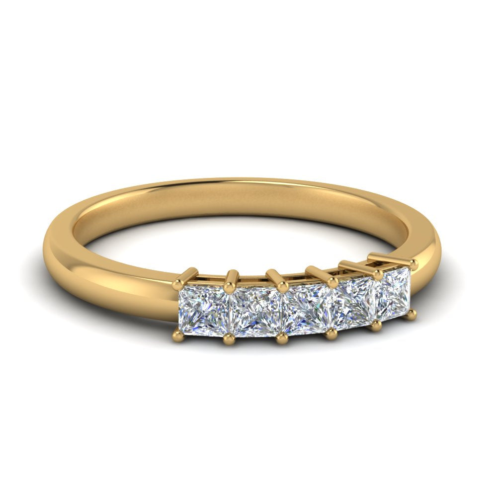0.50-ct.-princess-cut-5-stone-anniversary-band-in-yellow-gold-FD8008PRB 0.50CT-NL-YG