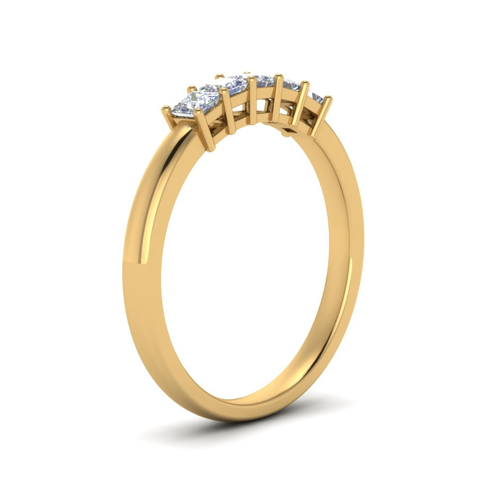 0.50-ct.-princess-cut-5-stone-anniversary-band-in-yellow-gold-FD8008PRB 0.50CT-NL-YG