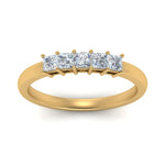 Load image into Gallery viewer, 0.50-ct.-princess-cut-5-stone-anniversary-band-in-yellow-gold-FD8008PRB 0.50CT-NL-YG
