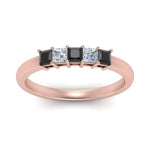 Load image into Gallery viewer, 0.50-ct.-princess-cut-5-stone-anniversary-band-with-black-diamond-in-rose-gold-FD8008PRB 0.50CTGBLACK-NL-RG
