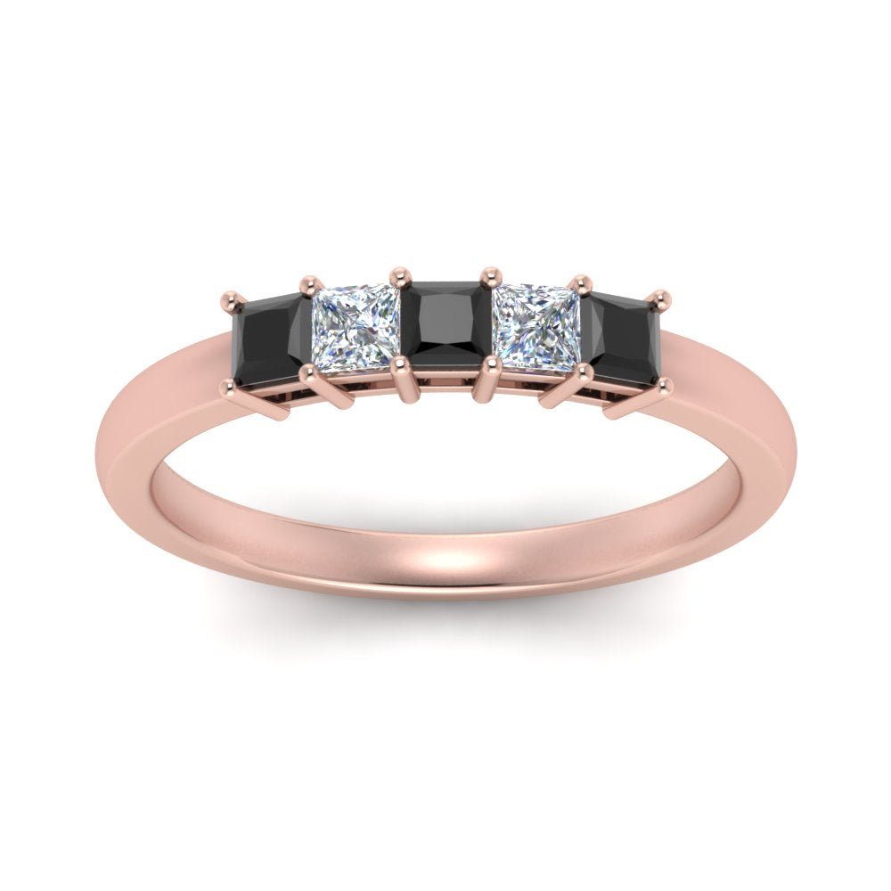 0.50-ct.-princess-cut-5-stone-anniversary-band-with-black-diamond-in-rose-gold-FD8008PRB 0.50CTGBLACK-NL-RG