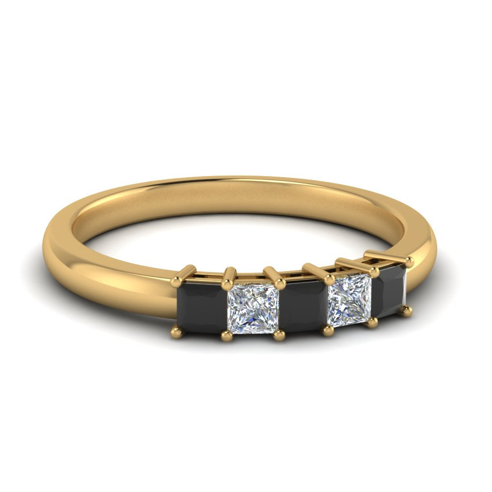 0.50-ct.-princess-cut-5-stone-anniversary-band-with-black-diamond-in-yellow-gold-FD8008PRB 0.50CTGBLACK-NL-YG
