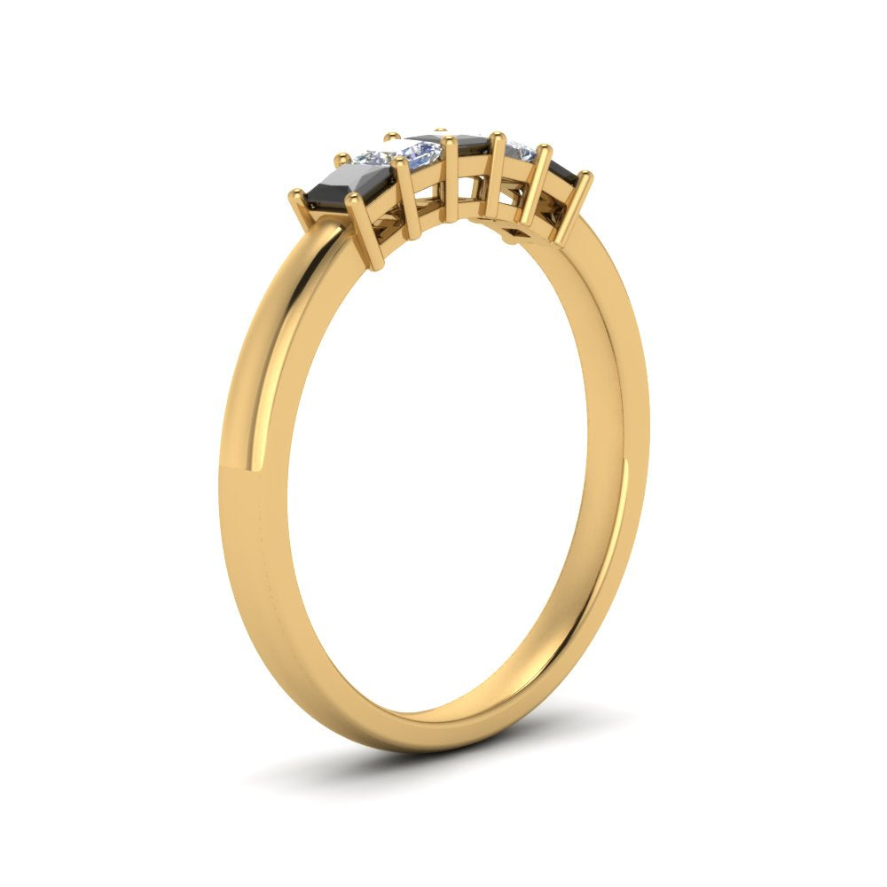 0.50-ct.-princess-cut-5-stone-anniversary-band-with-black-diamond-in-yellow-gold-FD8008PRB 0.50CTGBLACK-NL-YG