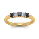 Load image into Gallery viewer, 0.50-ct.-princess-cut-5-stone-anniversary-band-with-black-diamond-in-yellow-gold-FD8008PRB 0.50CTGBLACK-NL-YG
