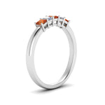 Load image into Gallery viewer, 0.50-ct.-princess-cut-5-stone-anniversary-band-with-orange-sapphire-in-white-gold-FD8008PRB 0.50CTGSAOR-NL-WG

