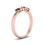 Load image into Gallery viewer, 0.50-ct.-princess-cut-5-stone-anniversary-band-with-ruby-in-rose-gold-FD8008PRB 0.50CTGRUDR-NL-RG
