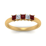 Load image into Gallery viewer, 0.50-ct.-princess-cut-5-stone-anniversary-band-with-ruby-in-yellow-gold-FD8008PRB 0.50CTGRUDR-NL-YG
