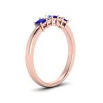 Load image into Gallery viewer, 0.50-ct.-princess-cut-5-stone-anniversary-band-with-sapphire-in-rose-gold-FD8008PRB 0.50CTGSABL-NL-RG

