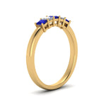 Load image into Gallery viewer, 0.50-ct.-princess-cut-5-stone-anniversary-band-with-sapphire-in-yellow-gold-FD8008PRB 0.50CTGSABL-NL-YG
