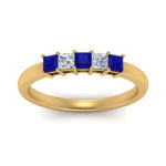 Load image into Gallery viewer, 0.50-ct.-princess-cut-5-stone-anniversary-band-with-sapphire-in-yellow-gold-FD8008PRB 0.50CTGSABL-NL-YG
