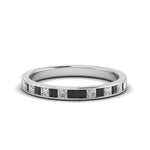 Load image into Gallery viewer, 0.50-ct.-princess-cut-channel-wedding-ring-for-her-with-black-diamond-in-18K-white-gold-FD8382-0.50CTBGBLACK-NL-WG