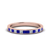 Load image into Gallery viewer, 0.50-ct.-princess-cut-diamond-channel-wedding-ring-for-her-with-blue-sapphire-in-14K-rose-gold-FD8382-0.50CTBGSABL-NL-RG