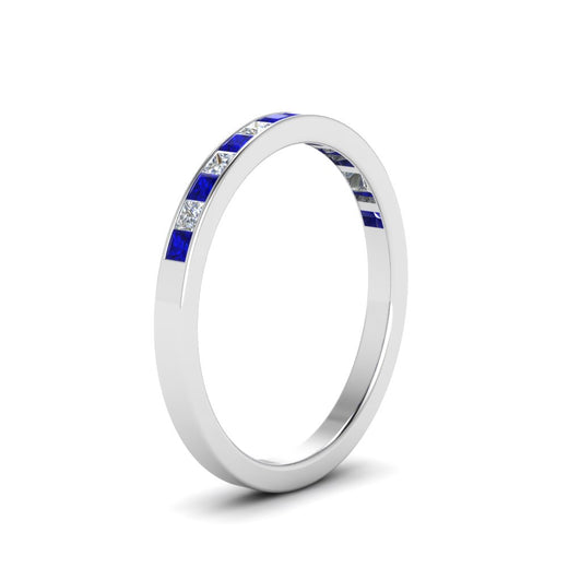 0.50-ct.-princess-cut-diamond-channel-wedding-ring-for-her-with-blue-sapphire-in-14K-white-gold-FD8382-0.50CTBGSABLANGLE2-NL-WG